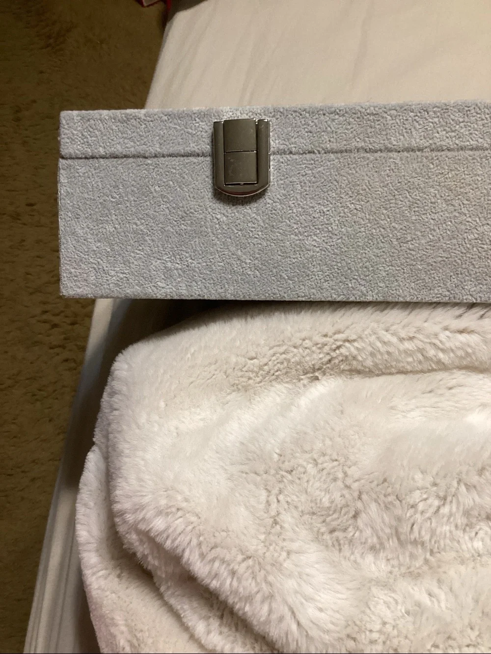 Gray Eyeglass/Jewelry Display Organizer Box with Compartments
